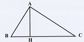 Tam giác ABC vuông tại A có AB = 6cm; AC = 8cm và BC = 10cm. Đường cao AH dài là: (ảnh 1)