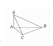 Cho khối chóp S.ACB có SA vuông góc với đáy, SA=4, AB=6, BC=10  và  CA=8 . Tính thể tích V của khối chóp . (ảnh 1)