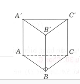 Cho khối lăng trụ đứng ABC.A’B’C’ có  BB'=a, đáy ABC là tam giác vuông cân tại B và AC=a căn 2 . Tính thể tích V của khối lăng trụ đã cho. (ảnh 1)