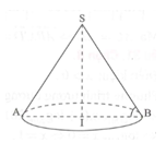 Cho khối nón có bán kính đáy bằng a, góc giữa đường sinh và mặt đáy bằng 30 độ . Thể tích khối nón đã cho bằng (ảnh 1)