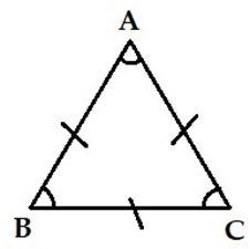 Hình nào dưới đây là hình vẽ chỉ tam giác đều? (ảnh 1)