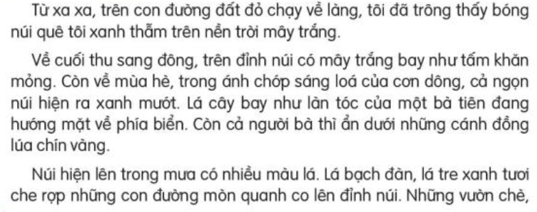 Tìm trong câu văn:  - Tả đỉnh núi vào cuối thu sang đông.  - Tả ngon (ảnh 2)