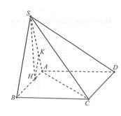 Cho hình chóp S. ABCD  có ABCD  là hình vuông cạnh bằng 3, hình chiếu vuông góc của S  trên mặt phẳng (ABCD)  là điểm  H nằm trên đoạn thẳng AB sao cho AB=3AH, SH= căn 3 . Khoảng cách từ C  đến mặt phẳng (SAD)  bằng (ảnh 2)