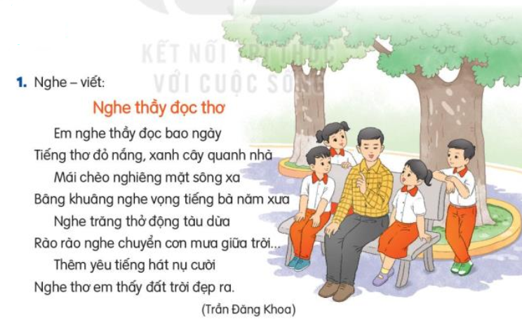 Nghe – viết: Nghe thầy đọc thơ (ảnh 1)