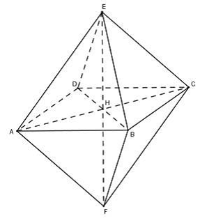 Thể tích của khối bát diện đều cạnh a bằng (ảnh 1)