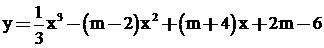 Tìm  m để hàm số y = 1/3 x^3 - (m - 2)x^2 + (m + 4)x + 2m - 6 có cực đại và cực tiểu với hoành độ  (ảnh 1)