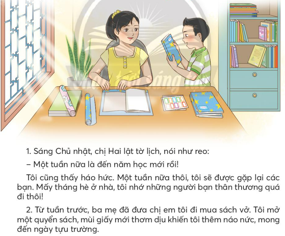 Khi năm học mới sắp về, hai chị em cảm thấy thế nào? (ảnh 1)