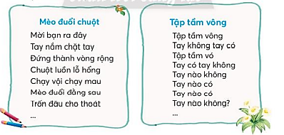 Chơi trò chơi Tuổi thơ vui vẻ  - Đọc hai bài đồng dao sau: (ảnh 1)