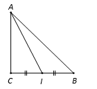 Cho tam giác ABC vuông cân tại C và AB= căn bậc hai 2 Tính độ dài của  (ảnh 1)