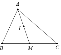 Cho tam giác ABC có M là trung điểm của BC, I là trung điểm của AM. Khẳng định (ảnh 1)