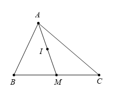 Cho tam giác ABC có M là trung điểm của BC, I là trung điểm của AM. Khẳng định (ảnh 1)