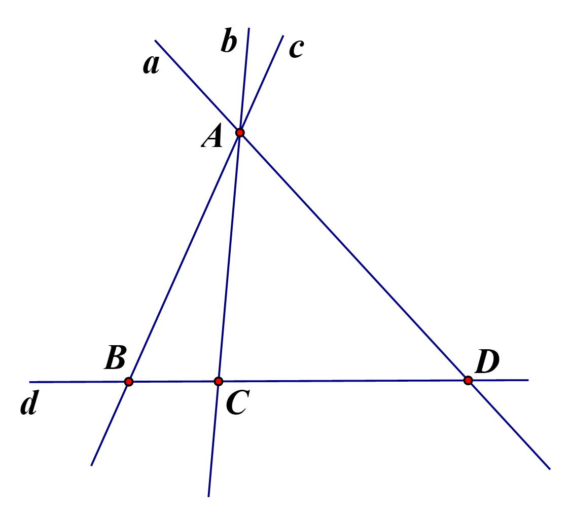 Cho hình vẽ sau:  a) Có bao nhiêu đường thẳng đi qua điểm A? Kể tên.  b) Điểm C nằm trong góc nào? (ảnh 1)