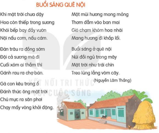 Đọc thành tiếng và trả lời câu hỏi: Buổi sáng quê nội (ảnh 1)