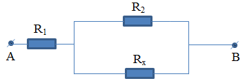 Điện trở tương đương của đoạn mạch AB có sơ đồ như trên hình vẽ là RAB = 10 Ôm, trong đó (ảnh 1)
