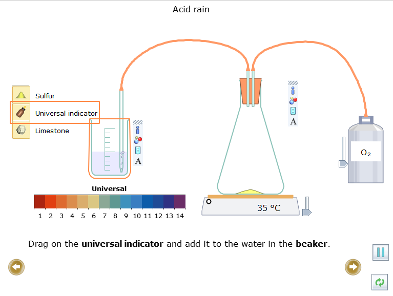 Sử dụng cửa sổ Open – local của phần mềm Yenka nghiên cứu về mưa acid (ảnh 7)