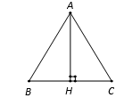 Cho tam giác ABC cân ở A, đường cao AH. Khẳng định nào sau đây sai? (ảnh 1)