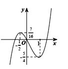 Cho hàm số y=x^3-3/4x^2-3/2x  có đồ thị như hình bên. Tất cả các giá trị thực của tham số m thỏa mãn điều kiện để phương trình 4|x^3|-3x^2-6|x|=m^2-6m  có đúng ba nghiệm phân biệt là (ảnh 1)