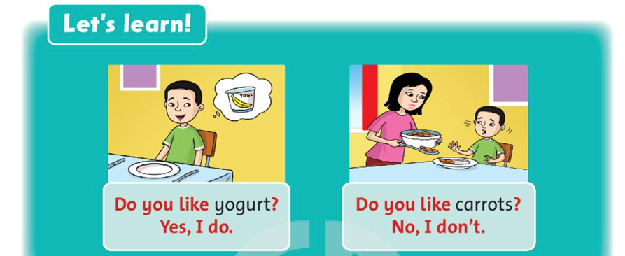 Listen and say (Nghe và nói) Do you like yogurt? Yes, I do. (ảnh 1)