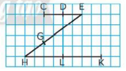Quan sát hình vẽ bên: a) Nêu ba điểm thẳng hàng. Trong ba điểm vừa nêu, điểm nào là (ảnh 1)