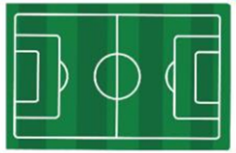 Một sân bóng đá hình chữ nhật có chiều dài 105 m, chiều rộng 68 m. Tính chu vi sân (ảnh 1)