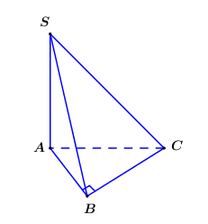 Cho khối chóp S.ABC có SA = a căn bậc hai của 3, SA vuông góc với mặt (ảnh 1)