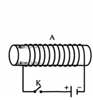 Trên hình vẽ sau, ống dây B sẽ chuyển động như thế nào khi đóng (ảnh 1)