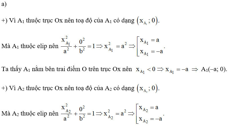 Cho elip có phương trình chính tắc  (H.3.1). (ảnh 1)