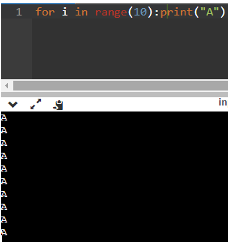 Trong Python, câu lệnh nào dưới đây được viết đúng? A. for i in range(10): prin(“A”). B. for i in range(10): print(“A”). C. for i in range(10): print(A). D. for i in range(10)  print(“A”). (ảnh 1)