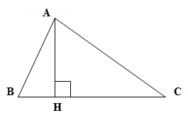 Cho tam giác ABC ( như hình vẽ)Chọn đáp án đúng điền vào chỗ trống (ảnh 1)