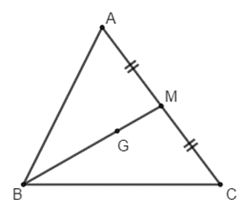 Tam giác ABC có BM là đường trung tuyến và G là trọng tâm. Khẳng định nào sau đây là đúng? (ảnh 1)