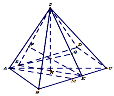Cho hình chóp S.ABC có đáy ABC là tam giác đều cạnh a, khoảng cách từ điểm A  (ảnh 1)