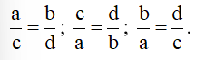 Từ tỉ lệ thức a/b = c/d (với a, b, c, d khác 0) có thể suy ra những tỉ lệ thức nào? (ảnh 1)