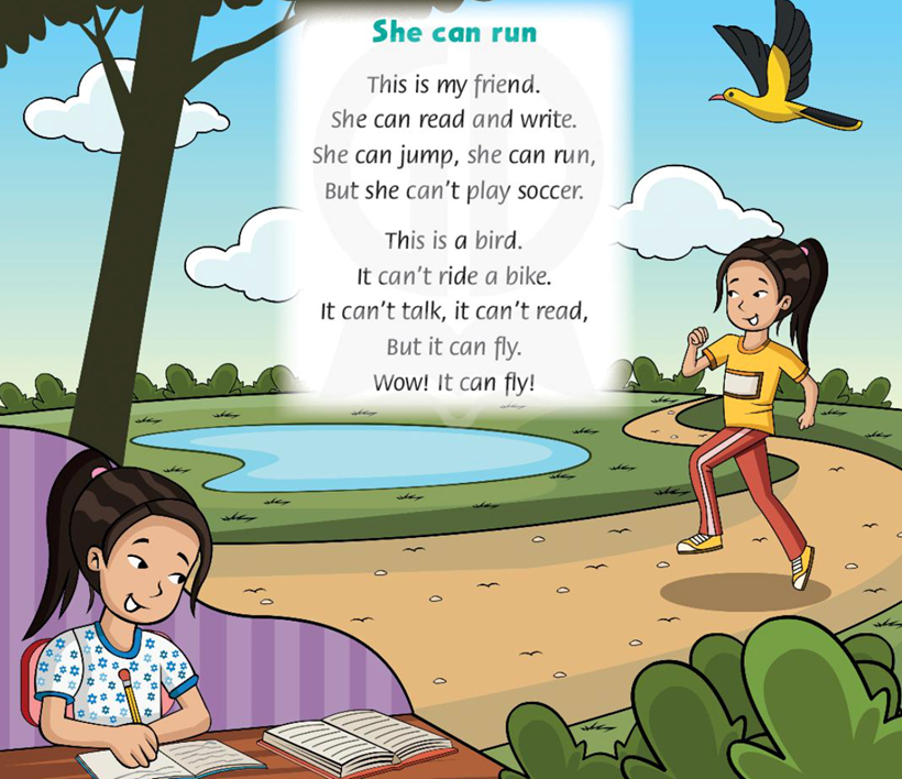 Listen and sing (Nghe và hát) She can run (ảnh 1)