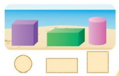 Ba khối gỗ có vết là các hình trên cát (xem hình): (ảnh 1)