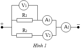 Cho mạch điện như Hình 1. Các điện trở R1  (ảnh 1)