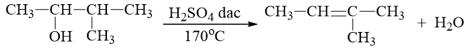 Khi tách nước từ rượu (ancol) 3-metylbutanol-2 (hay 3-metylbutan-2-ol), sản phẩm chính thu được là (ảnh 1)