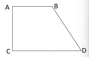 Cho tứ giác ABCD a. Viết tên các cặp cạnh song song với nhau:				      b. Viết tên các cặp cạnh vuông góc với nhau: (ảnh 1)
