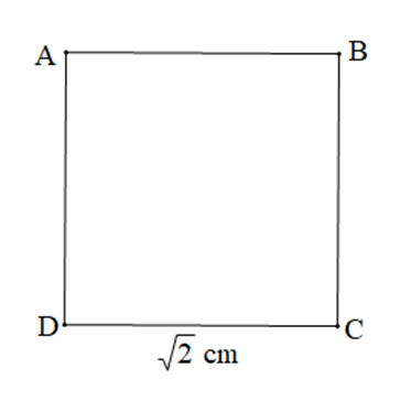 Cho hình vuông ABCD như hình vẽ. Diện tích hình vuông ABCD là: (ảnh 1)