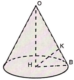 Cho hình nón (N) có đỉnh O và tâm của đáy là H . (anpha) là mặt phẳng qua O . Nên kí hiệu  (ảnh 1)