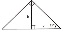 Cho hình nón (N) có thiết diện qua trục là một tam giác vuông có cạnh huyền bằng a (cm) (ảnh 1)