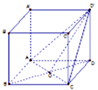 Cho hình lập phương ABCD.A'B'C'D'  có diện tích tam giác ACD'  bằng a^2*căn bậc hai của 3 .  (ảnh 1)