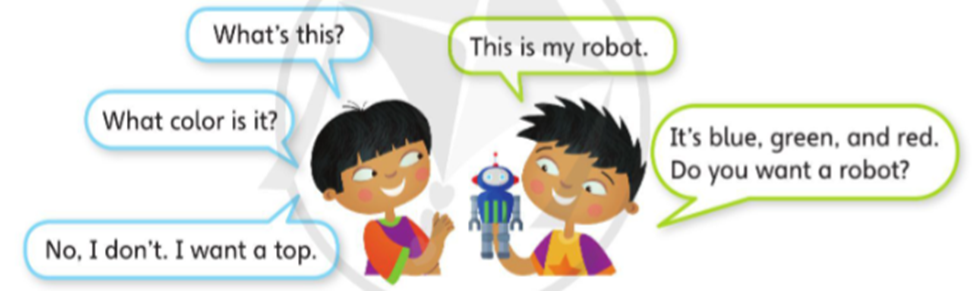 Ask and answer. (Hỏi và trả lời) What's this? This is my robot. (ảnh 1)
