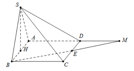 Cho hình chóp S.ABCD có đáy ABCD là hình chữ nhật với AB = 2a,AD = 3a.  (ảnh 1)
