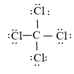 Viết công thức Lewis của phân tử CCl4. (ảnh 3)