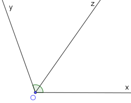 a) Vẽ góc xOy có số đo 110 độ. b) Vẽ tia phân giác của góc xOy (ảnh 2)