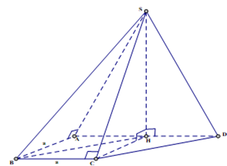 Cho hình chóp S.ABCD có đáy ABCD là hình thang vuông tại A và B (ảnh 1)