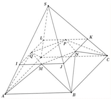 Cho hình chóp S.ABCD có chiều cao bằng 9 và đáy là hình bình hành  (ảnh 1)