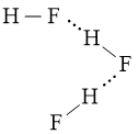 Biểu diễn liên kết hydrogen giữa các phân tử: a) Hydrogen fluoride (ảnh 1)