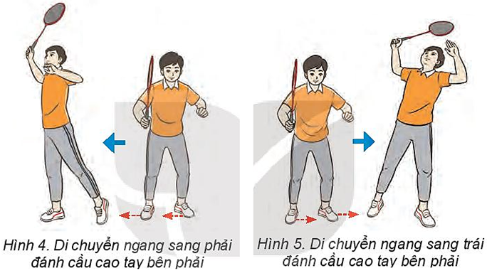 Em hãy sử dụng các bài tập di chuyển ngang phối hợp đánh cầu cao tay bên phải  (ảnh 1)