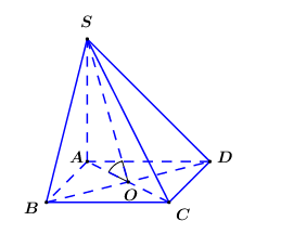 Cho hình chóp S.ABCD có đáy là hình thoi tâm O (ảnh 1)